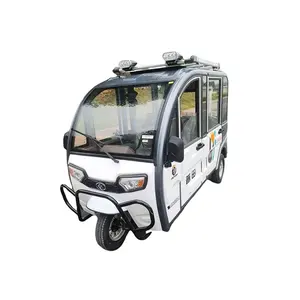 Conveniente operação 60v forte potência carro triciclo elétrico para o público
