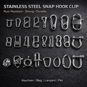 Llavero de Metal Resistente a la Corrosión, Gancho de Acero Inoxidable de Alta Resistencia, Conector de Clip para Correa de Bolsa, Correa de Cuero - Product Image 1