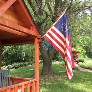 1776 американский флаг Betsy Ross 3x5 футов, окрашенный в чай винтажный флаг США с 13 звездами, сверхмощный открытый вышитый полиэстер - Product Image 6