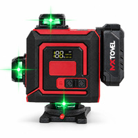 Outil de mesure laser à auto-nivellement, haute précision, 16 lignes, niveau laser à faisceau vert LD pour mur et sol