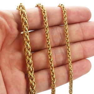 Kalung Grosir 3mm 4mm 5mm 6mm 7mm 8mm Rantai Gandum Kalung Pria Kalung Custom Stainless Steel-1 - Product Image 4