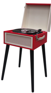 Tourne-disque de style créatif <span class=keywords><strong>avec</strong></span> pieds en bois, lecteur de disques vinyles 3 vitesses, connectivité AUX/RCA, système audio OEM/ODM - Product Image 3