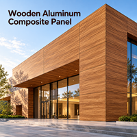 Panneau composite bois-aluminium 4 mm 1220x2440 mm grain de bois de cèdre pour murs architecturaux