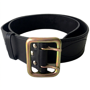 Ceintures en cuir véritable de vache, sur mesure, avec boucle en acier cousue, style antique Russie 1940, historiques - Product Image 1