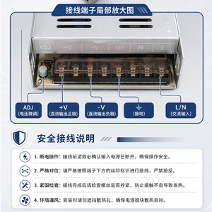 Jingruian <b>12V</b> 50A <b>Switching</b> Power Supply Pure Copper Transformer CE Certified DC Power Supply For LED Strip Industrial Use - Product Image 5