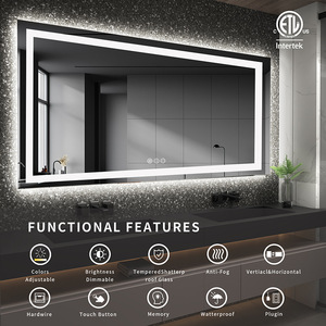 Hot bán phòng tắm Led Gương thông minh tường gương Bluetooth loa hình chữ nhật cảm ứng chuyển đổi chống sương mù phòng tắm gương với ánh sáng - Product Image 2