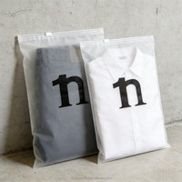Recommandation Bestseller : Sac à fermeture éclair givré personnalisé avec logo, en plastique, pour chaussettes, vêtements, t-shirts, pour l'emballage