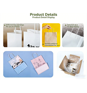 YIpin Yinji Venta al por Mayor de <span class=keywords><strong>Bolsas</strong></span> Blancas <span class=keywords><strong>Biodegradables</strong></span> con Fondo Cuadrado y Asas Retorcidas para Soluciones de Embalaje Ecológico - Product Image 5