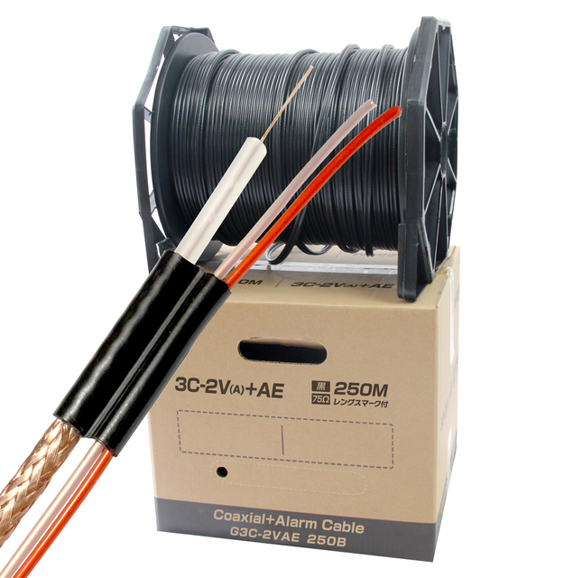 3C2V+AE Coaxial Cable for Camera BNC Connector PVC Jacket 1080P Resolution Braid & Combination Shielding