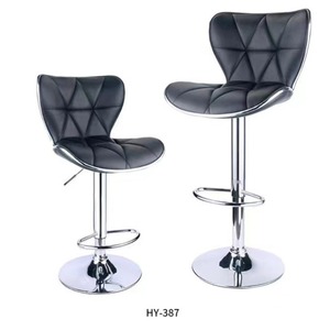 Tabouret <span class=keywords><strong>de</strong></span> bar pivotant noir à dossier haut, directement <span class=keywords><strong>de</strong></span> l'usine, pour hôtel, hall, café, restaurant et usage domestique - Product Image 4