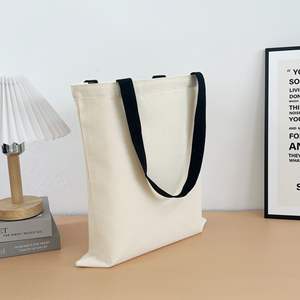 Bolsa de lona reciclable con diseño de moda y logotipo personalizado OEM, venta al por mayor de bolsos con impresión de logotipo personalizado. - Product Image 4