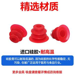 Ventosa Convexa de Silicona Industrial Resistente a Altas Temperaturas, Accesorios Neumáticos para Boquilla de Alta Potencia Importada - Product Image 4