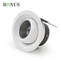 Spot encastré moderne 12V 1W COB pour armoire, anti-éblouissement, orientable, mini downlight LED 3W