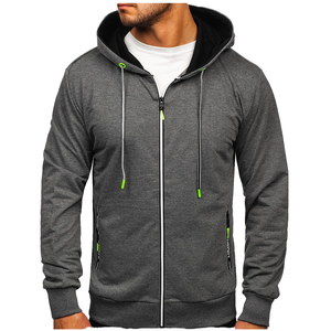 Chaqueta Cárdigan de Forro Polar Holgada para Hombre, 100% Poliéster de Alta Calidad, Ropa Deportiva Informal con Capucha, Estampado Digital Sólido para Otoño - Product Image 4