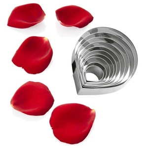 AK Fondente Rose Venature Stampi In Acciaio Inox Fondente Cutter Set per la Decorazione di Torte In Silicone Veiner Fiore Stampi - Product Image 4