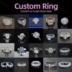 Classic Moissanite Ring 925 Silver 14K <strong>Gold</strong> Plated VVS 2 <strong>Carats</strong> Solitaire Iced Out Prong Women Engagement Wedding Ring - Product Image 5