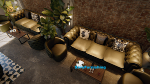 Concept d'aménagement intérieur de bar lounge rustique, ensemble de meubles de salon industriels pour une idée de design de lounge vintage et de mobilier pour speakeasy - Product Image 6