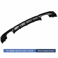 Diffuser Bumper Belakang Gloss Black Carbon Fiber Look Splitter Lip untuk BMW Seri 3 F30 F31 F35 2012-2019 Gaya MP