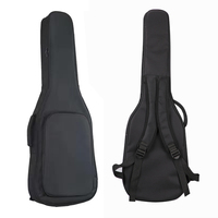 Housse de Guitare Électrique Professionnelle Épaissie 10 mm avec Sangle Rembourrée et Multi-Compartiments, Noire