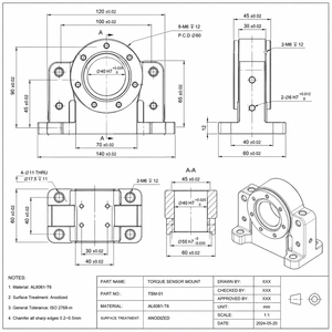 Precio al por Mayor: Piezas <span class=keywords><strong>de</strong></span> Fresado CNC para la Instalación y Fijación <span class=keywords><strong>de</strong></span> Sensores <span class=keywords><strong>de</strong></span> Torque <span class=keywords><strong>de</strong></span> Robots Industriales - Product Image 3