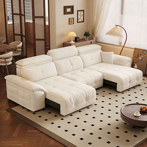 2025 कार्यात्मक इलेक्ट्रिक सोफा लिविंग रूम रिक्लियर बुद्धिमान आवाज रिट्रेटेबल एक्सटेंडेबल कंवर्टिबल एक सीट लेवरेंस - Product Image 5