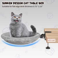 Lit-hamac pour chat réglable, ergonomique et pliable à 90 °, lits pour chaton jusqu'à 44 lb, support pour lits pour chat
