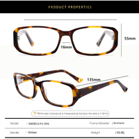 Montures de lunettes unisexes anti-lumière bleue, écologiques, légères et durables, en acétate, faites à la main, avec verres de démonstration Sunray Custom Packaging