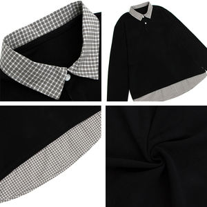 Fabricant de streetwear personnalisé rétro collège style patchwork sweat pour hommes haute qualité décontracté Boxy pull à capuche unisexe - Product Image 4