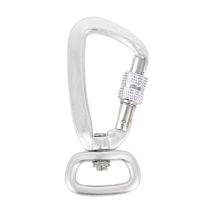 Karabiner Putar Pengunci Sekrup Logam Aluminium 5kN, Pengait Geser Clevis, Pengunci Kait, Karabiner Kekuatan Tinggi untuk Olahraga Luar Ruangan - Product Image 5