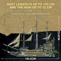 Ensemble de blocs de construction du bateau pirate Flying Dutchman, jouet éducatif, kit de modèles, cadeau pour enfants, garçons et filles, à exposer