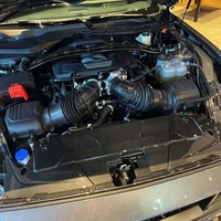 لوحة تبريد من ألياف الكربون لسيارة فورد موستانج دارك هورس S650 2024 غطاء مشعاع خزان المياه