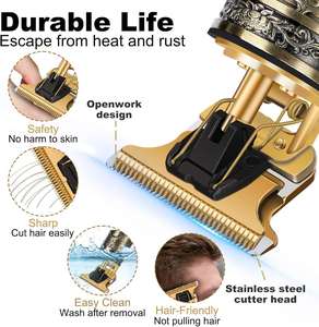 Tondeuse à Cheveux Professionnelle Vintage T9 pour Homme, Alimentation USB, Utilisation Hôtelière et Domestique, Vente en Gros Usine - Product Image 4