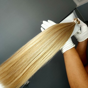 โรงงานดราก้อนบิวตี้ ผมแท้ 100% เรมี่  ยุโรป รัสเซีย  แบบ I-Tip  ต่อผมไฮไลท์สี  ขายส่ง - Product Image 2