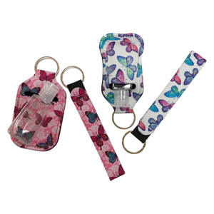 Neopren el sabunu kabı dezenfektanı şişe asılı çanta süblimasyon kol seti mermer <span class=keywords><strong>mini</strong></span> 30ml anahtarlık chapstick - Product Image 2