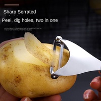 Fabriek Directe Creatieve Multifunctionele Metalen Fruit Groente Dunschiller Handleiding Pp Plastic Voor Fruit Groente Multifunctionele Peeling