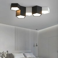 Lustres LED modernes et créatifs de style géométrique pour chambre à coucher, restaurant, salon minimaliste