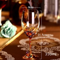 Ensemble de verres à vin rouge transparent de luxe en cristal doré Iris Tectorum porte-bouteille carafe avec gobelet flûte