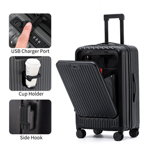 TSA Lock 20-Zoll-Handgepäckkofferset ABS PC Hartschalen-Spinner-Caster 24/26 Zoll Front Open Laptop-Tasche Mehrzweck gebrauch - Product Image 4