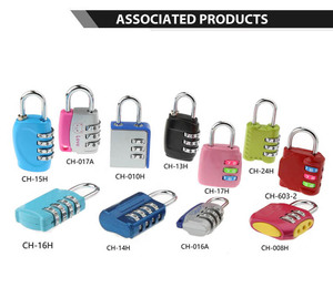 CH-609 Ổ Khóa Mật Khẩu Màu Đen Bạc Kết Hợp 4 Chữ Số Thiết Kế Đặc Biệt Có Chìa Khóa Chính - Product Image 5