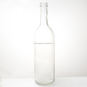 Botellas de Vidrio para <span class=keywords><strong>Coquito</strong></span> de 750 ml, 25 oz, 75 cl, Redondas, Transparentes, de Vidrio Flint, para Licores, Ron, Bebidas Espirituosas, con Tapa de Plástico - Product Image 5