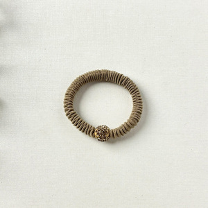High Elasticity Korean Style Rhinestone Hair Ties For Women Daily Use Nylon Hair Accessories Pleated <b>Circle</b> Design - Product Image 3