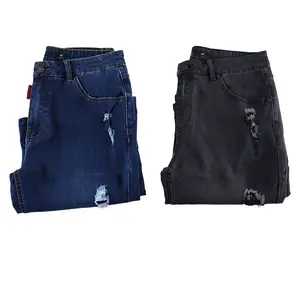 Shorts jeans masculinos com zíper lavado de macaco, shorts jeans azuis personalizados para homens, moda de rua