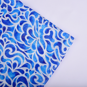 High Quality Blue <strong>Spring</strong> Summer 100%Polyester 150cm Digital Printed <strong>Fabrics</strong> for Skirts - Product Image 3