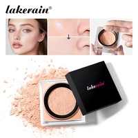 Poudre Libre Correctrice Naturelle Lakerain en Boîte Carrée, Longue Tenue, Anti-Bavures, Maquillage Nude – Approvisionnement Transfrontalier