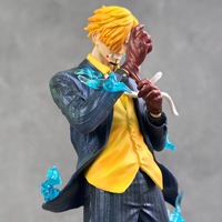 Figurine d'anime One Piece TH Sanji Burning Blood, modèle GK, équipage de pirates, effet de flamme, décoration, statue de personnage pour la maison, cadeau