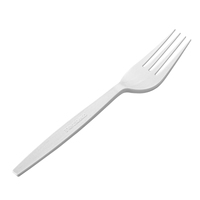 Fourchettes jetables blanches de qualité supérieure, robustes, 500 pièces, biodégradables, compostables, emballées individuellement, pour restaurants et fêtes