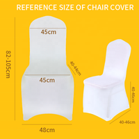 Housses de Chaise Universelles en Spandex Économiques pour Chaise de Salle à Manger Décoration de Mariage