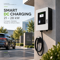 Terminal de point de vente commercial EVEGO certifié TUV, compteur intelligent 240V monophasé CCS1, station de recharge pour véhicules électriques 21kW pour opérateurs de parkings publics