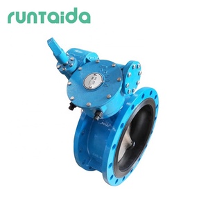 DN50-DN2000 PN16 ngầm dễ uốn sắt đúc thép đĩa đôi mặt Bích Loại Van bướm - Product Image 1