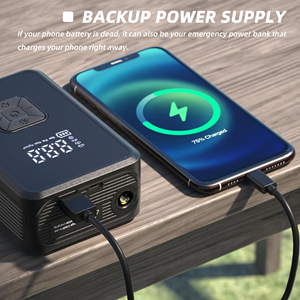 <span class=keywords><strong>Mini</strong></span> bomba de neumáticos inalámbrica para coche, bomba de aire de 150PSI para neumáticos de coche con luz LED para coche, motocicleta, bicicleta - Product Image 4